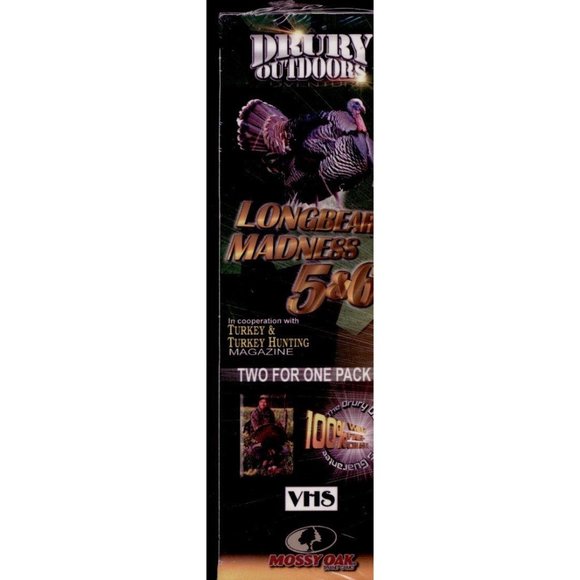 DRURY OUTDOORS LONGBEARD MADNESS 5 & 6 VHS WILD TURKEY HUNTING ON 2 NEW VHS TAPE - Picture 4 of 4